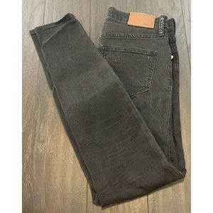 MADEWELL Size 27x27.5” 9” High Riser Skinny Black Jeans EUC